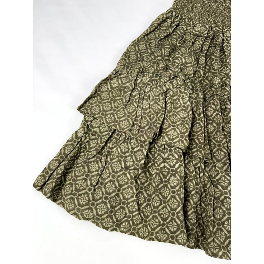 Ralph Lauren Petites Women's Green Patterned Viscose Skirt Size 10P - Picture 5 of 9